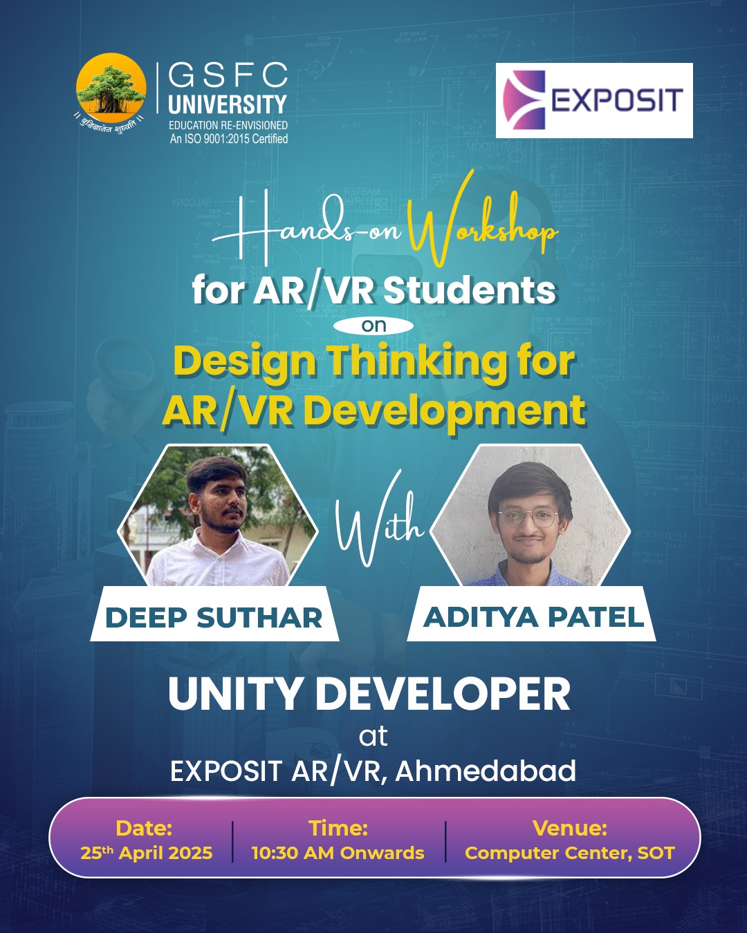 Hands on Workshop for AR/VR students